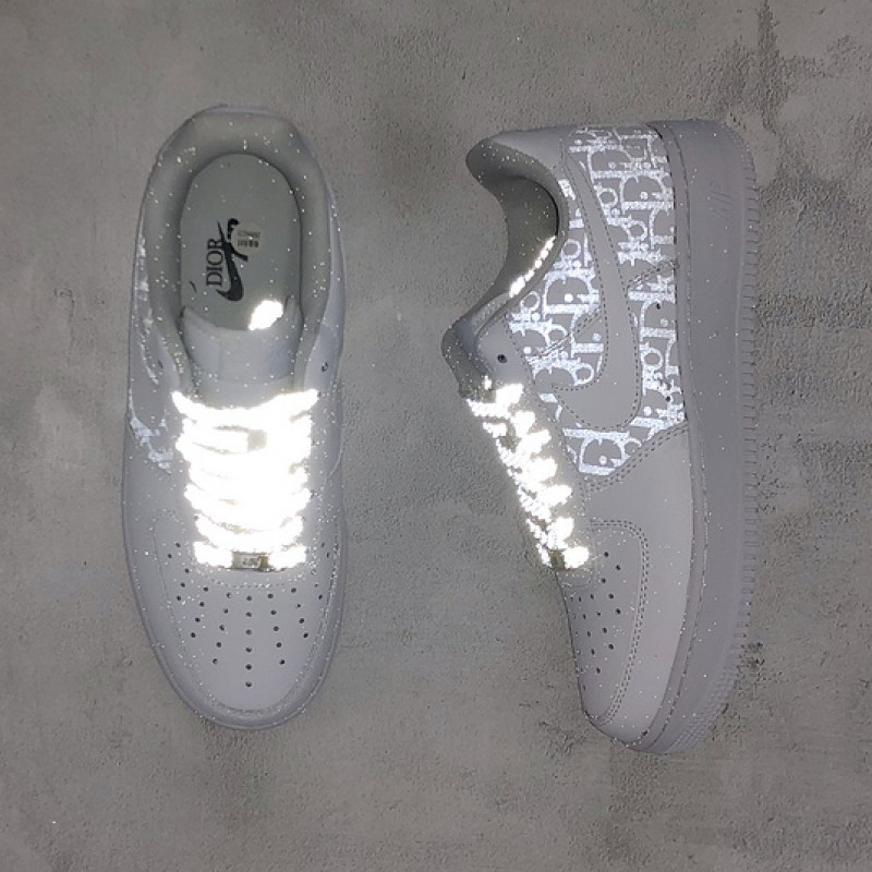 Nike Air Force 1 Low Dior White Reflective Custom