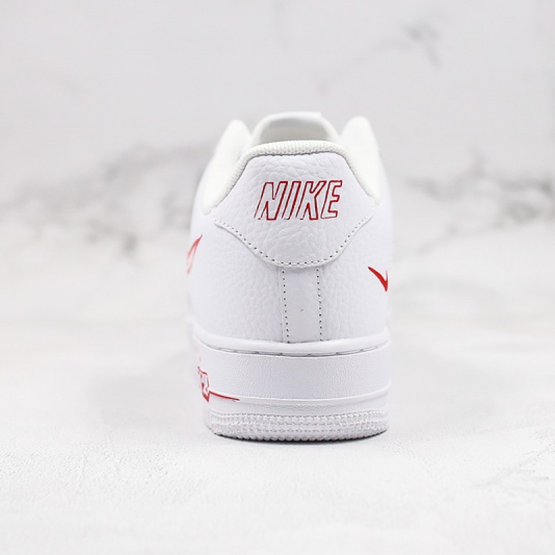 Nike Air Force 1 Low Sketch White Red