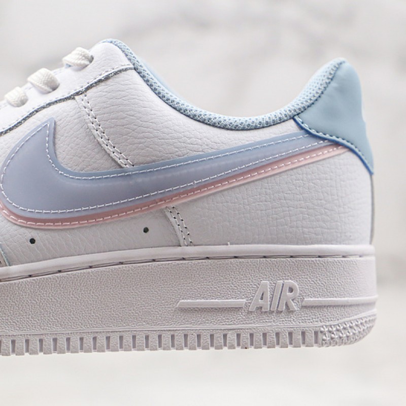 Nike Air Force 1 LV8 Double Swoosh White Armory Blue Pink CW1574-100