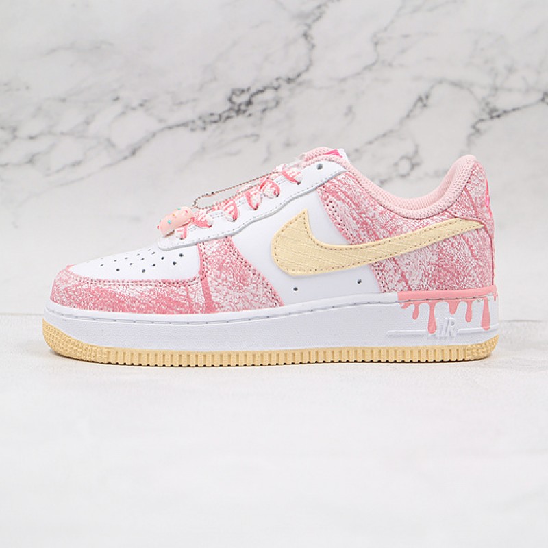 Nike Air Force 1 Low GS Custom Arctic Punch Paint