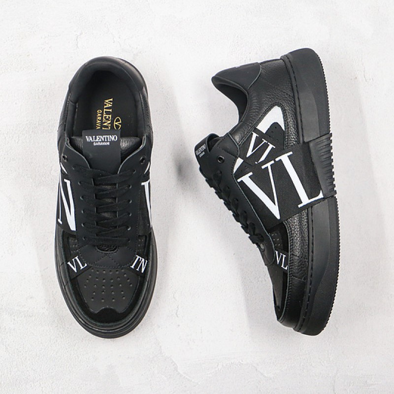 Valentino Garavani VL7N Low Top Sneaker With Bands Black White