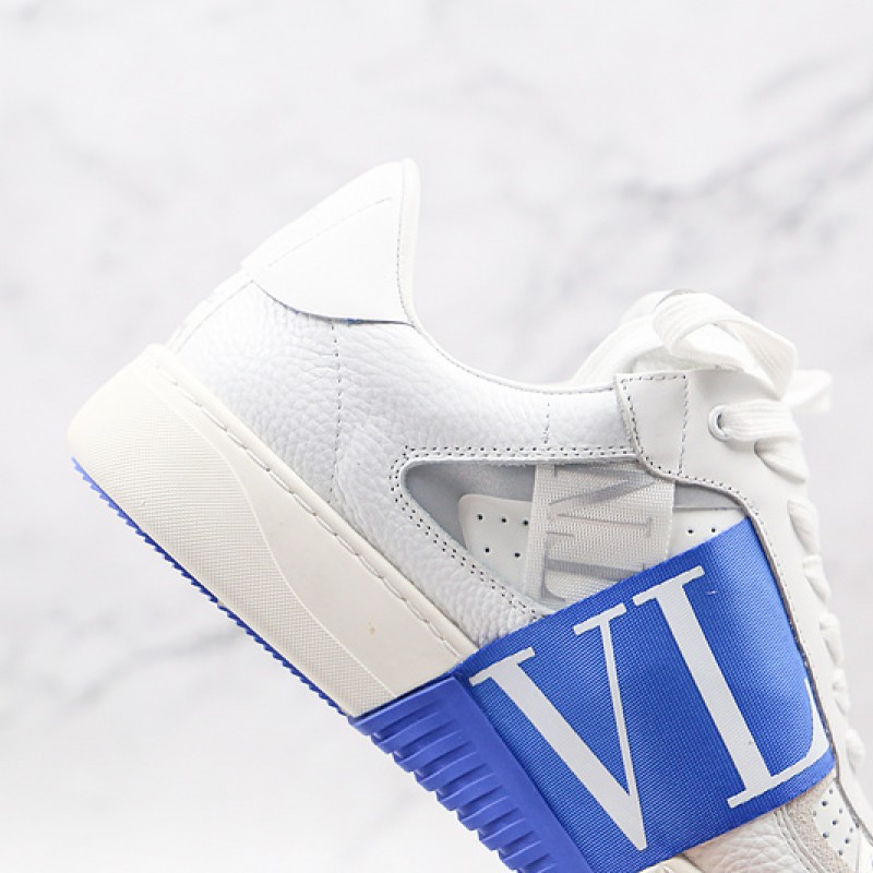 Valentino Garavani VL7N Low Top Sneaker With Bands White Blue