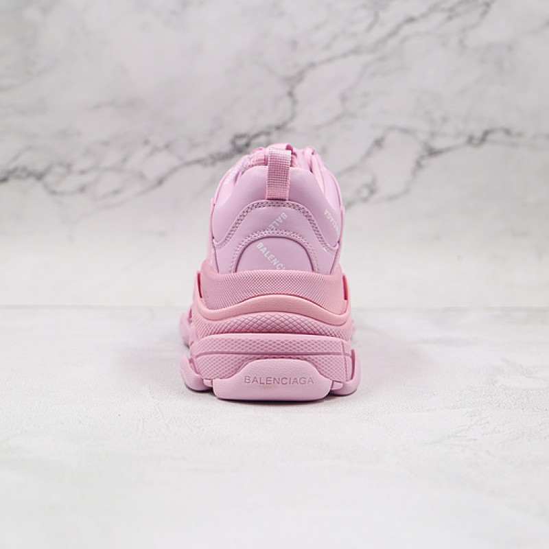 Balenciaga Allover Logo Triple S Sneaker Light Pink