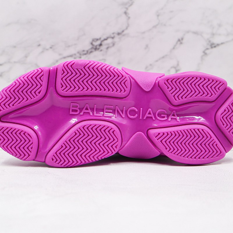 Balenciaga Allover Logo Triple S Sneaker Purple
