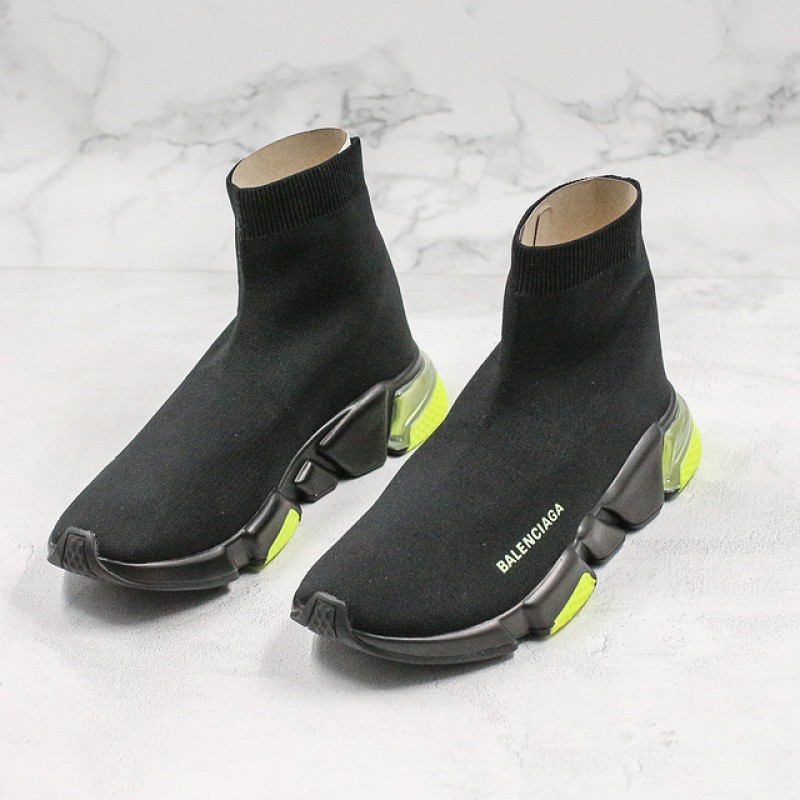 Balenciaga Speed Clear Sole Sneaker Black Green