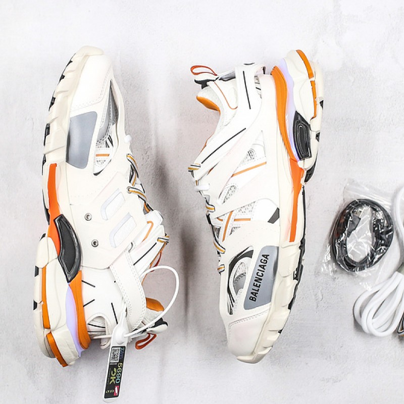 Balenciaga Track Led Sneaker White Orange