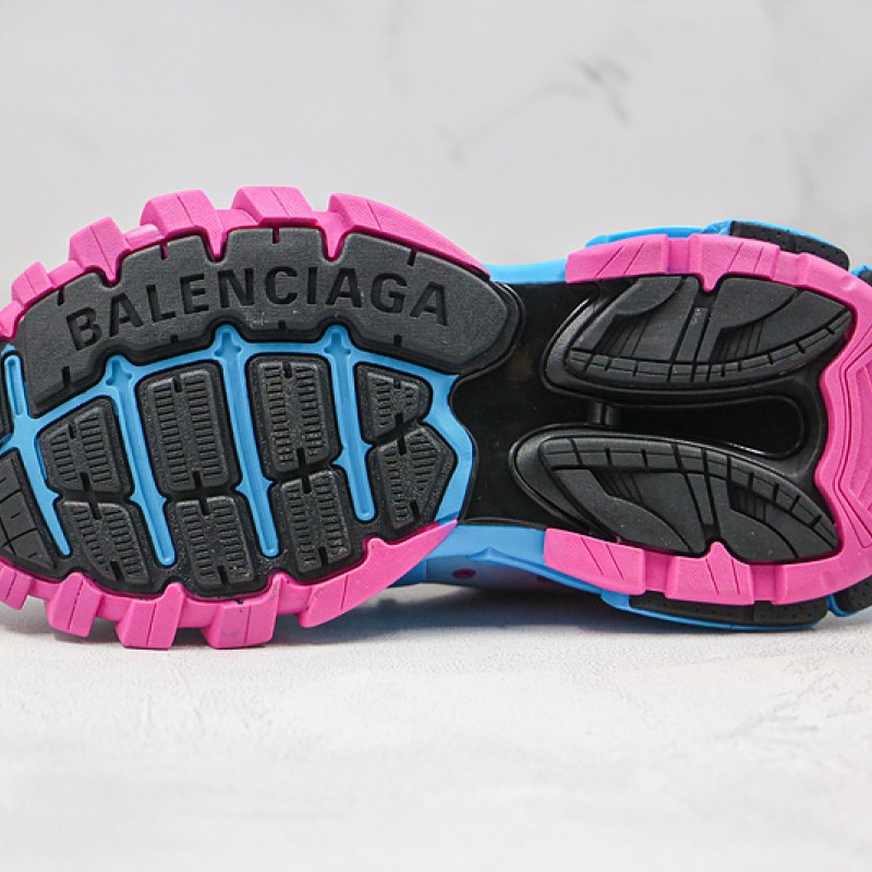 Balenciaga Track Sneaker Blue Pink Silver Grey