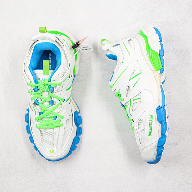 Balenciaga Track Sneaker White Neon Green Blue