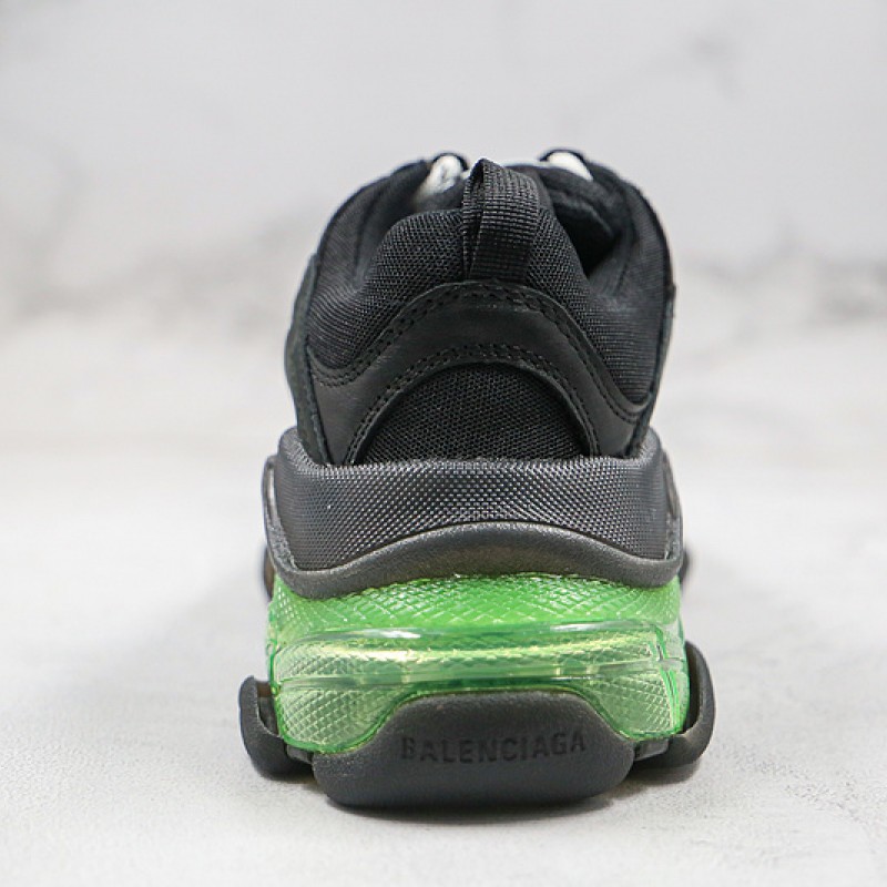 Balenciaga Triple S Clear Sole Sneaker Black Green