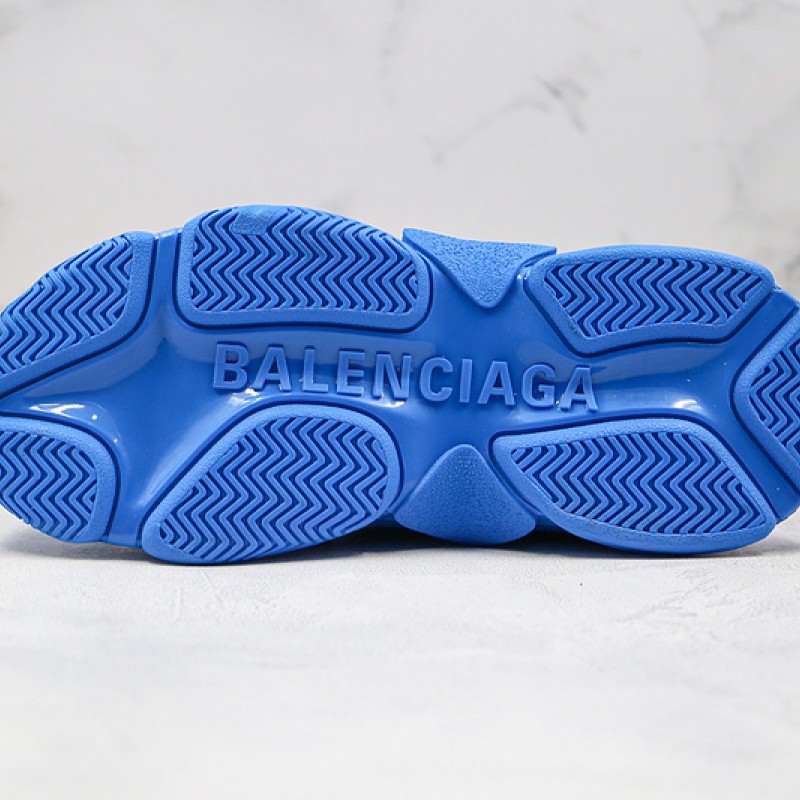 Balenciaga Allover Logo Triple S Sneaker Blue